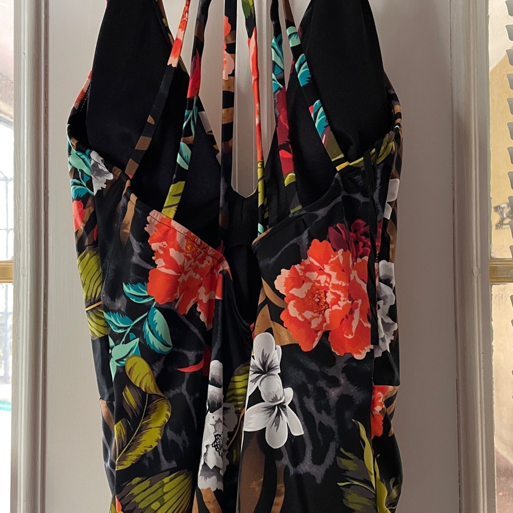 Tropical Floral Print Dress